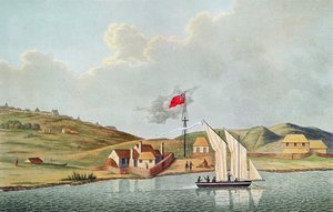 Engelse missionarissen in Kidikidi, Nieuw-Zeeland, uit 